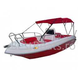 BestBoats New Star 500 Barca cu Consola Centrala Open 5.0 m pescuit  si agrement de fibra cu motor nescufundabila autodrenanta