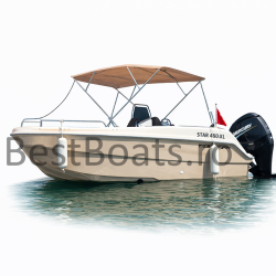 BestBoats Star 460 XL Barca Open 4.60 m de pescuit si agrement de fibra cu motor nescufundabila autodrenanta cu chila Step Keel