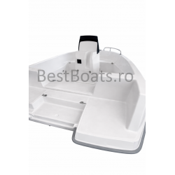 BestBoats Star 460 XL Barca Open 4.60 m de pescuit de fibra cu motor nescufundabila autodrenanta cu chila Step Keel Best Boats