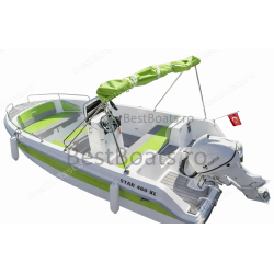 BestBoats Star 460 XL Barca Open 4.60 m de pescuit si agrement de fibra cu motor nescufundabila autodrenanta cu chila Step Keel