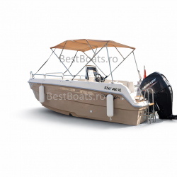 BestBoats Star 460 XL Barca Open 4.60 m de pescuit si agrement de fibra cu motor nescufundabila autodrenanta cu chila Step Keel
