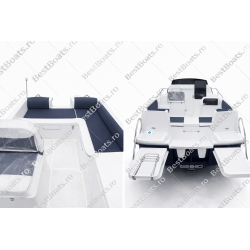 BestBoats CABIN 460 XL LUX Barca CABINATA 4.60 m de pescuit de fibra cu motor cu chila Step Keel Best Boats YILDIZ MARIN