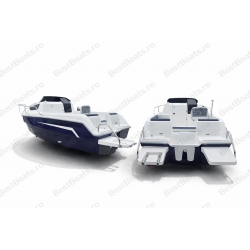 BestBoats CABIN 460 XL LUX Barca CABINATA 4.60 m de pescuit de fibra cu motor cu chila Step Keel Best Boats YILDIZ MARIN