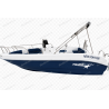 BestBoats New Star 500 Barca cu Consola Centrala Open 5.0m de pescuit  si agrement de fibra cu motor nescufundabila autodrena